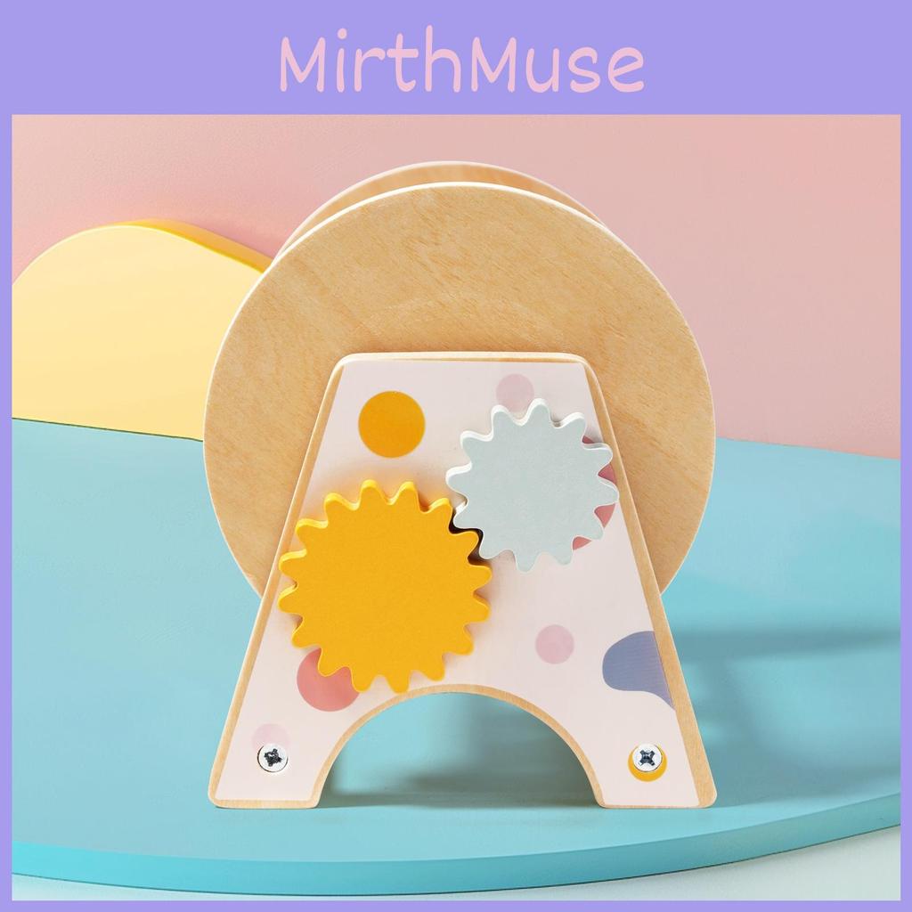 Wooden Montessori Threeinone Desktop Rattling Drum For Toddlers Educational Toy