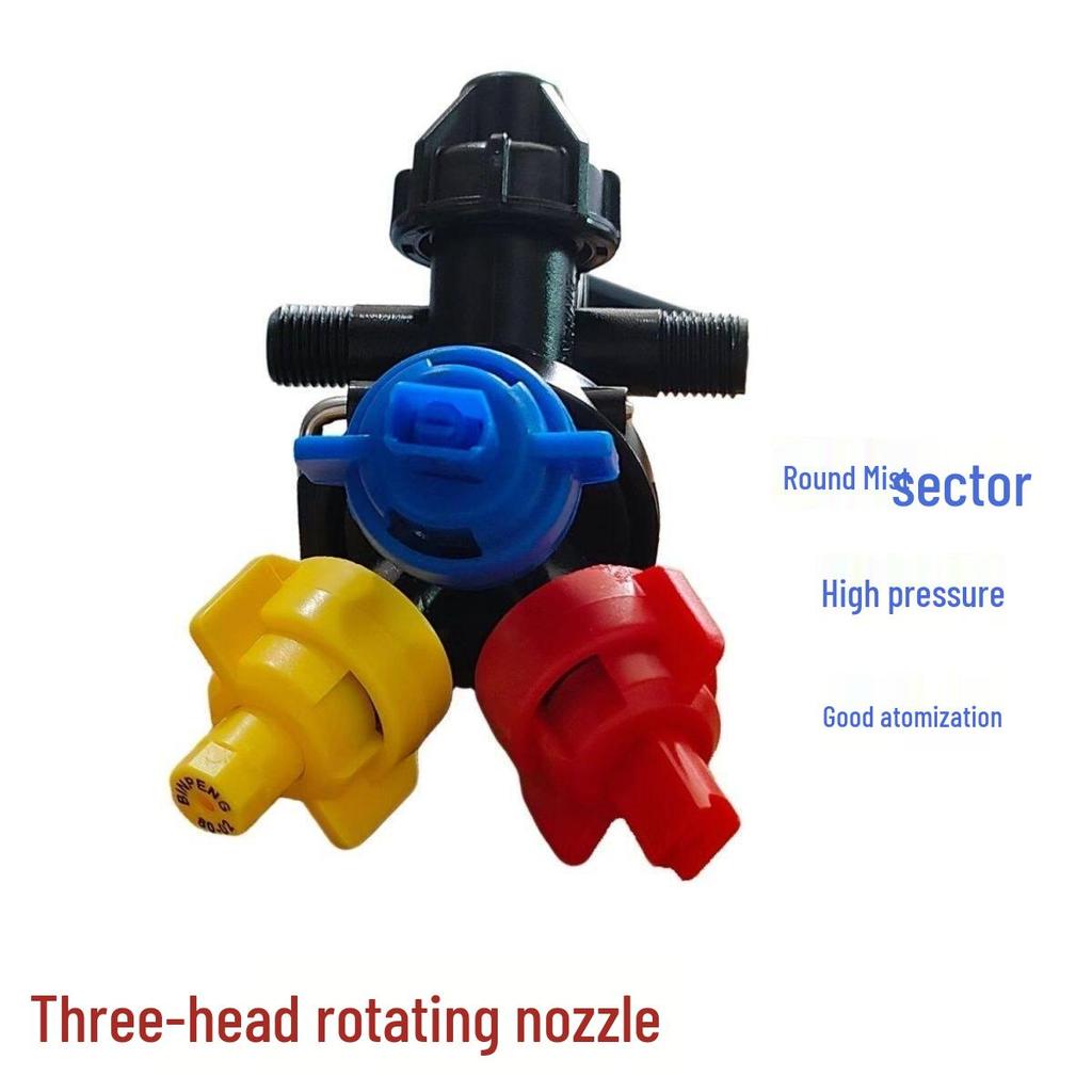 Agricultural 360° Rotary High-Pressure Three-Head Sprinkler Atomization Sprayer