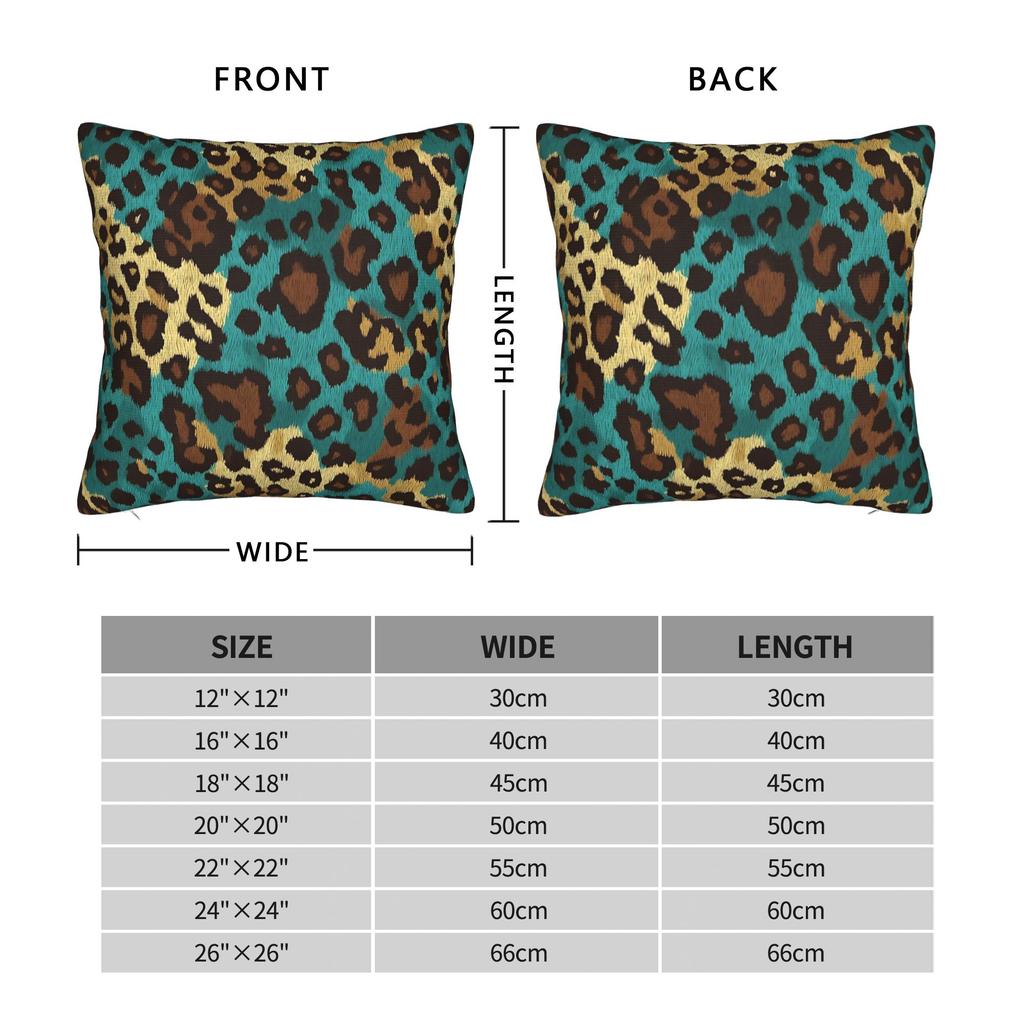 Pillow Cover Leopard Pattern Wildlife Print Retro Trendy Pillow Case For Sofa Home Decoration Pillowcases