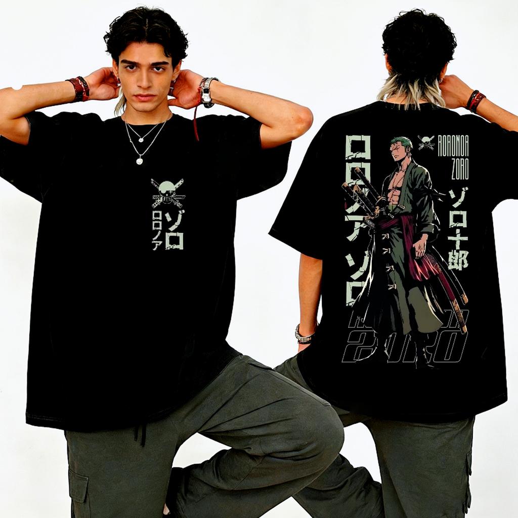 One Piece Printed Shortsleeved Cotton Unisexs Tshirt for Women 2026 Summer Cotton Unisex Clothing Y2k Top Tees New Retro