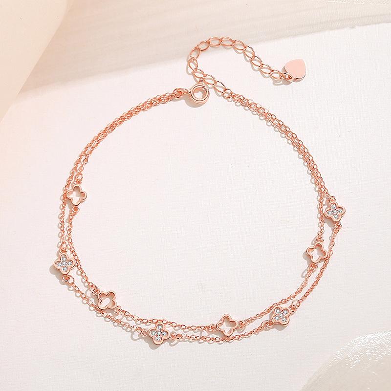 Four-leaf Clover Bracelet Women's European and American Fashion Simple Style Jewelry