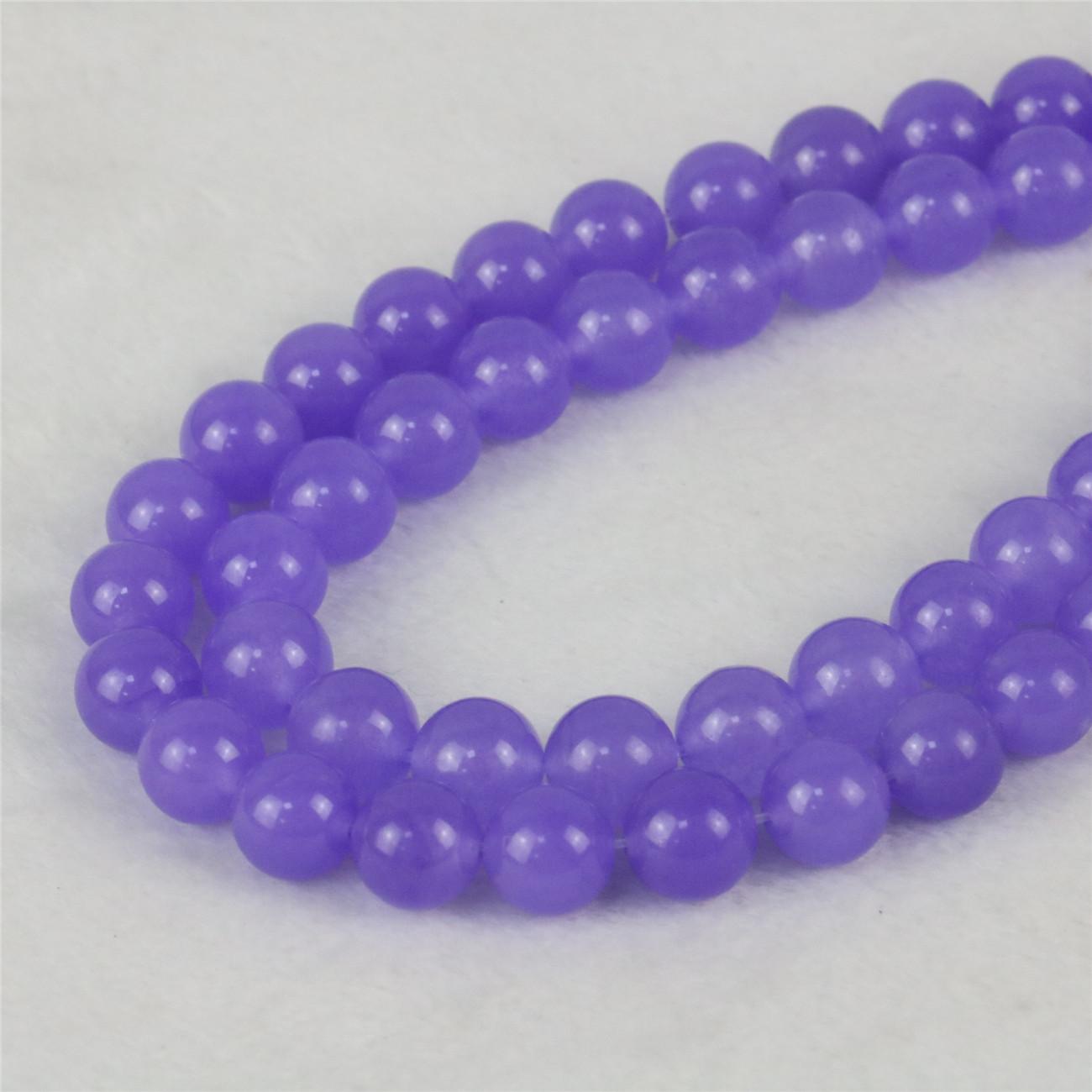 

10 мм натуральный круглый светло-фиолетовый нефрит халцедоновый камень свободные бусины для женщин и девочек подарки DIY яшмы аксессуары для изготовления ювелирных изделий дизайн