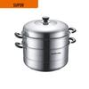 SUPOR 32cm 3-Tier 304 Stainless Steel Steamer Pot