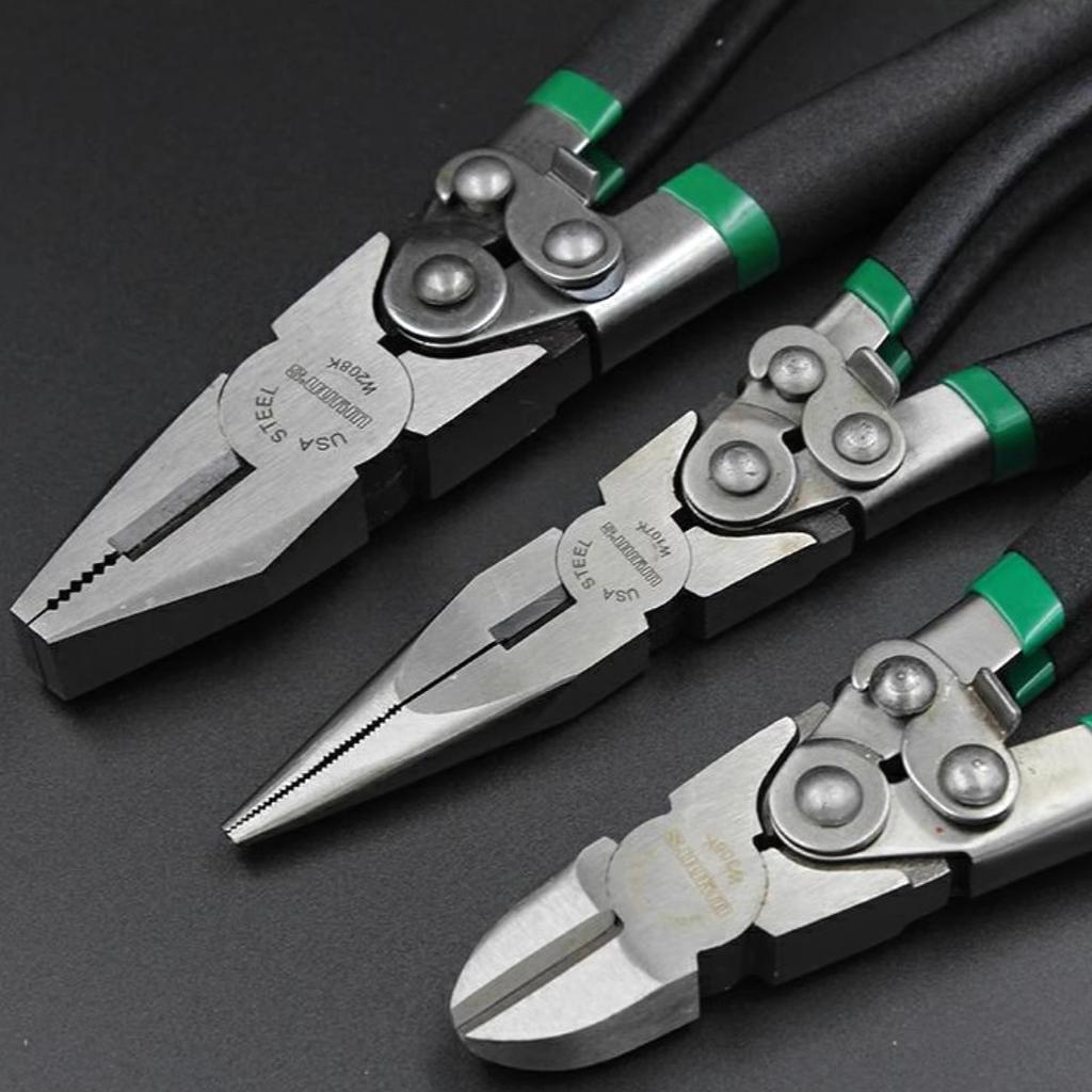 8" Diagonal Pliers Crimping Tool Wire Stripper Multi Tools Chrome Vanadium Steel Diagonal Side Cutting Pliers Wire Cutter