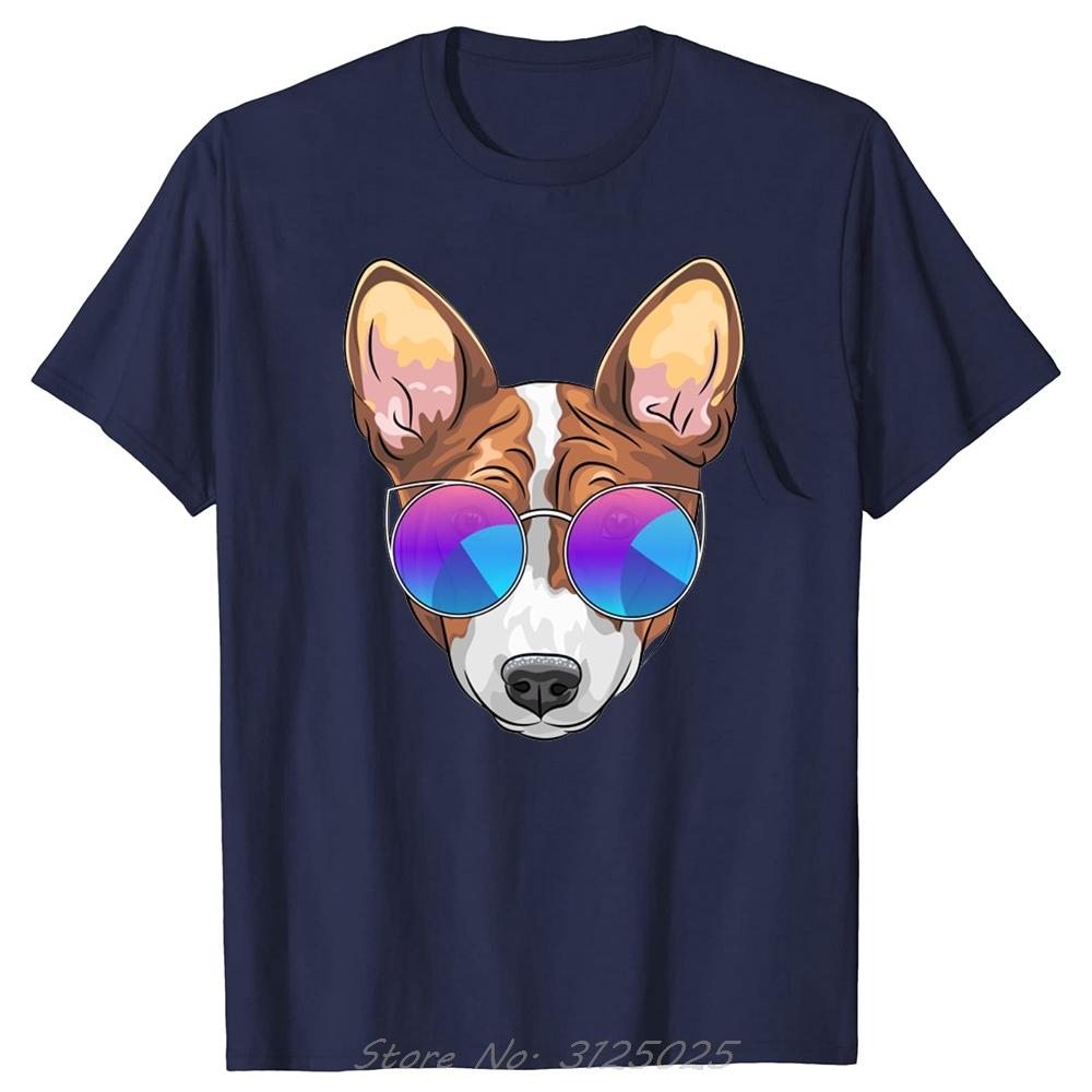 Smiling Dog Basenji Tshirt Cool Casual T Shirt Fashion New Hip Hop Streetwear Unisex Clothing Oversized Fitness Tshirt Tees