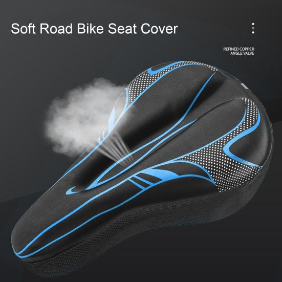 Bike Cushion Cover Reflective Ergonomic High Elasticity Non-slip Sponge Filling Soft Road Bike Seat Cover Cycling Supplies