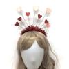 Valentines Day Glitter Tinsel Hair Hoop Red Sequin Heart Headband Party Hairband
