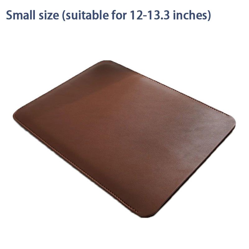 

Pu Leather Laptop Drop Protection Case Simple Waterproof Tablet Protective Case (12-16 Inch) коричневий