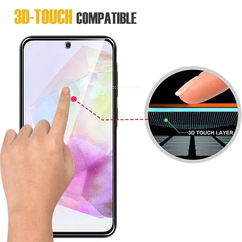 2 st Premium Härdat Glas för Samsung Galaxy A55 A35 A25 A15 A05S 5G Härdat Glas Film för Samsung C55 M55 M15 A54 A34 Glas