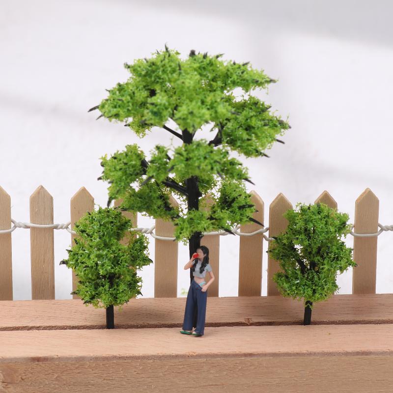 Simulation Mini Green Tree Model Dollhouse Railway Street Scene Decor Ornaments Dollhouse Micro Landscape Garden Ornament