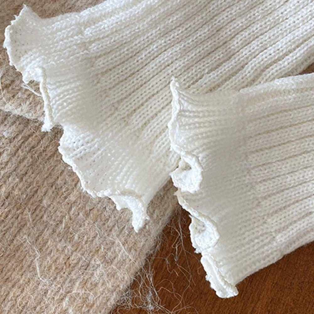 JK Knitted Leg Cover Balletcore Strap Leg Socks Cute Children's Leg Warmers Children's