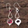 Pink Rubellite Gemstone 925 Sterling Silver Jewelry Earrings 2.50" Gift For Mom EE-132-6