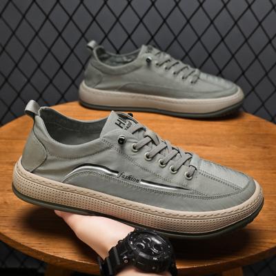 Men's Shoes Ice Silk Cloth Shoes Fashion Trend Board Shoes Soft Sole Non Slip Breathable Casual Shoes Vulcanized Shoes