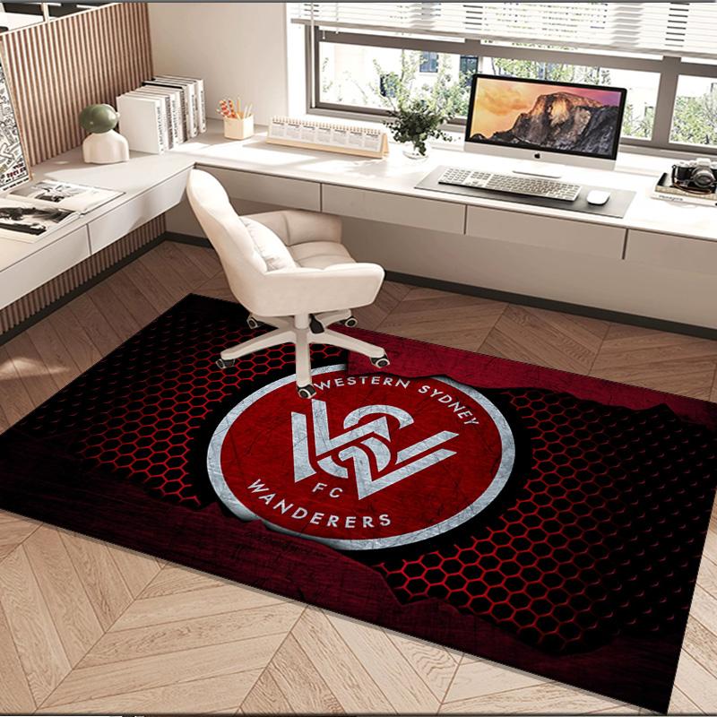 1PC rug Western Sydney Wanderers Fc Carpet, Chair Rug,Area Rug for Office Bedroom living rooms bedroom, Doormat decor Christmas fan gifts