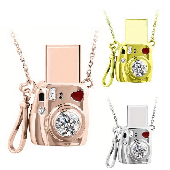 Mini Kamera Kolyeli Kolye Kişiye Özel Fotoğraflı Kolye Anı Takısı Kadınlar Kız Arkadaş Eş Fotoğrafçılık Severler İçin Hediyeler