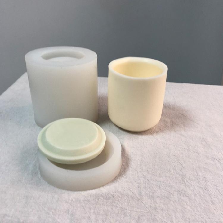 Cylinder Silicone Crafts Mould, 3D Geometric Candle Mold Candle Decorations Tool