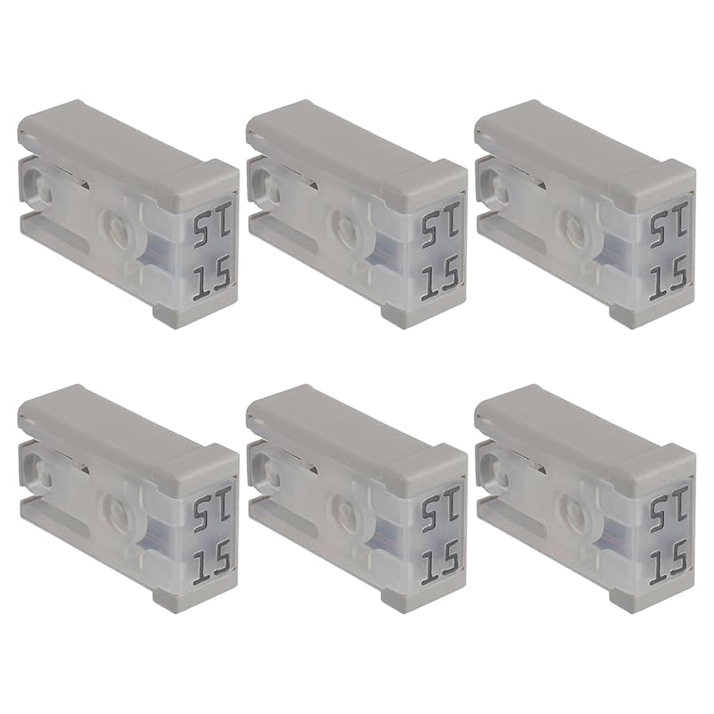 30A 32V Mini Slotted Automotive MCASE Shaped Cartridge Fuse Kit(Pack of 6pcs,30A) 15A