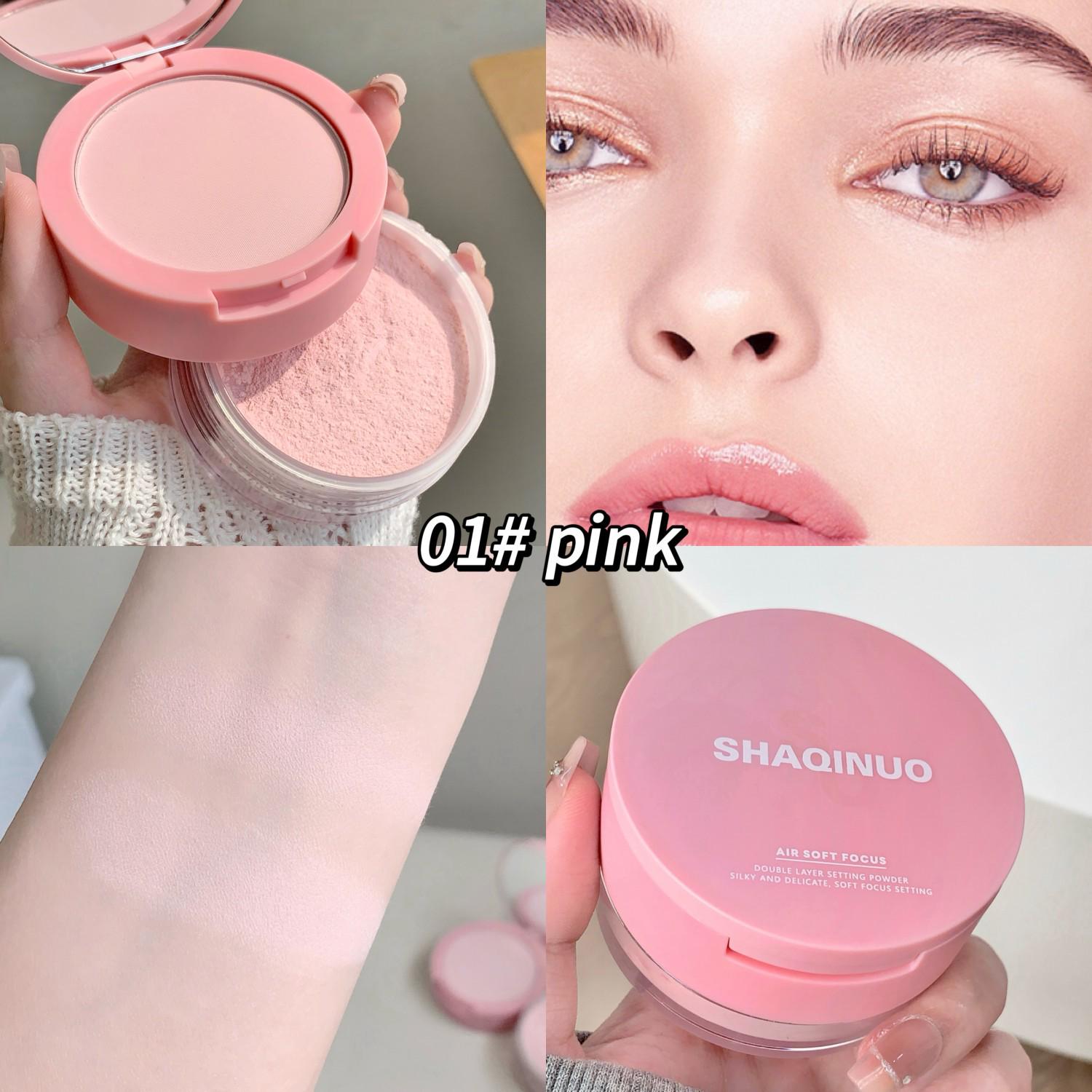 SHAQINUO Translucent Loose Powder Foundation: Long-Lasting Oil Control for Student Parties