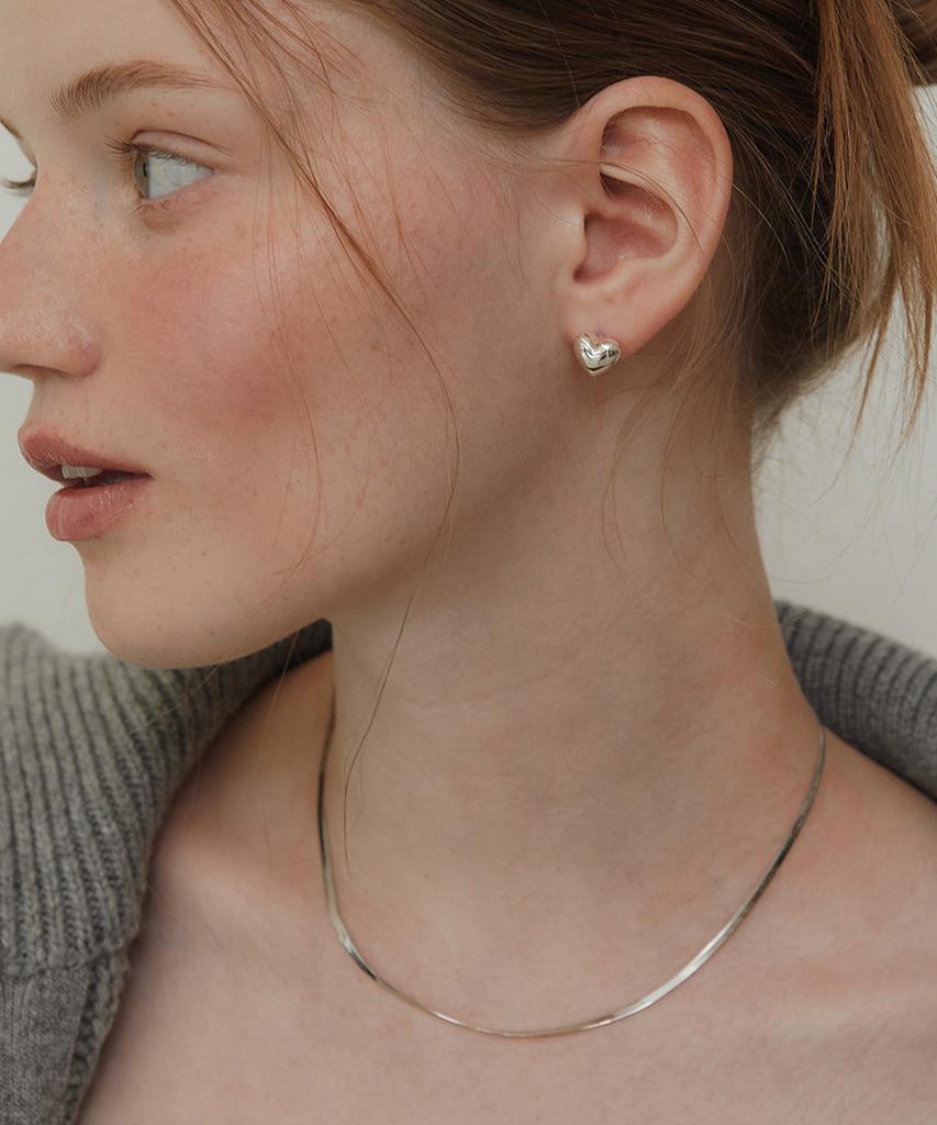 Tatiana (Silver 925) Modern Flat Snake Chain Necklace Nz2158