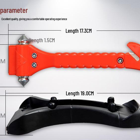 Compact Multifunctional Car Safety Hammer with Base – Emergency Life-Saving Tool
