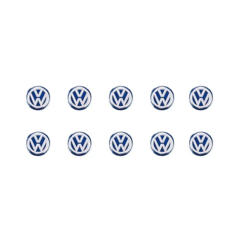 5/10Pcs 14mm Car Key Emblem Stickers Auto Control Key Logo Decals For Volkswagen VW Golf Tiguan Jetta Transporter Passat T5 Polo H444