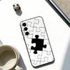 Puzzle Piece Phone Case For Samsung Galaxy A73,A72,A71,A70,A53,A52,A51,Others Soft Black Cover