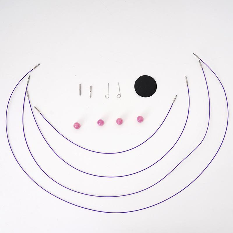 Detachable Circular Knitting Needles Set - 13 Pairs, Bright White Aluminum Nickel-Plated, DIY Sweater Knitting Tools, PU Packaging.