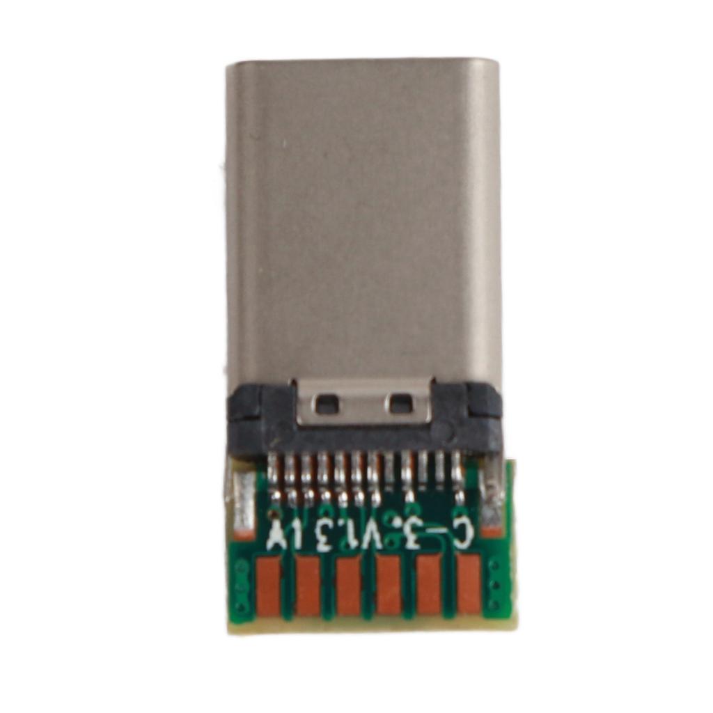 12pin Solder Type C Connector USB3.1 Converter Male Plug Socket Cable Adapter PCB 56k Resistor