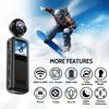 1080P Full HD Action Camera, Mini Body Camera with Video with Night Vision for Vlogging, 180 Rotatable Lens, Suitable for Traveling Cycling Motorcycle
