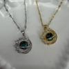 Blue Planet Moonlight Zirconia Necklace - Elegant, Unique Design Women's Clavicle Chain