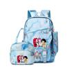 School Season Printed Student Schoolbag Backpack Shoulder Pencil Bag Three-Piece Set