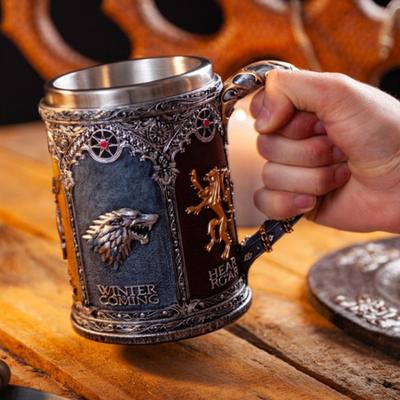 Creative Wine Glass A Song Of Ice And Fire Mug Game Of Thrones Embossed Beer Mug Large Capacity Whisky Mug Coffe And Milk Cups