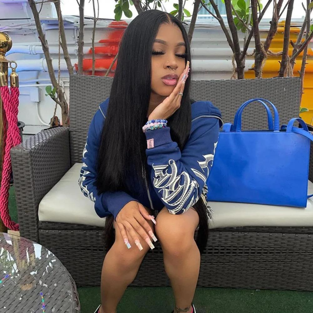 Winter Buchstabenaufdruck Reißverschluss Hoodie Streetwear Damen Cyber Y2k Jacken Strickjacke Gothic Punk Kleidung Sweatshirts