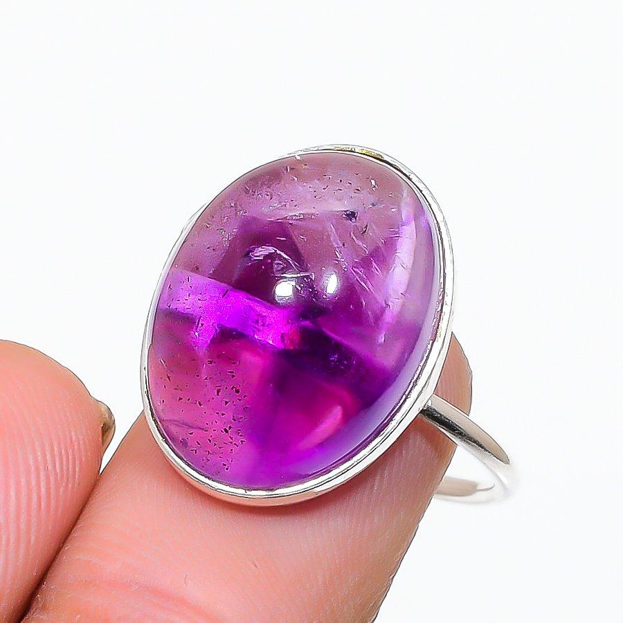 

Sage Amethyst Gemstone 925 Sterling Silver Jewelry Ring Size Adjustable GK-5593