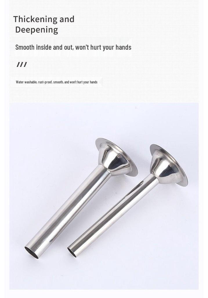 No. 8 Stainless Steel Meat Grinder & Sausage Stuffer Set with Funnel Casing
