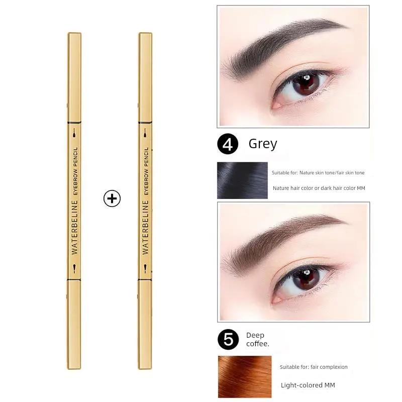 [Buy 1 Get 1 Free] Eyebrow Pencil Long Lasting Waterproof Non-Decolorizing Sweat-Proof Distinct Look Wild Eyebrow Novice Female Official Authentic
