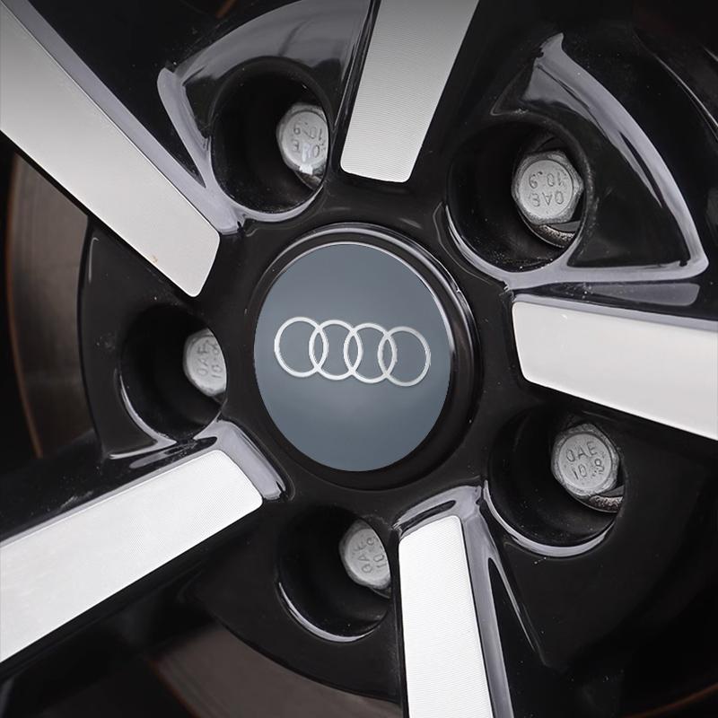 4Pcs 56mm Car Wheel Center Hub Caps Emblem Sticker Badge For 5djsm A3 A4 B8 8P 8V B6 A5 A6 C7 Q5 B9 B7 C6 A1 Q7 Q3 Auto Accessory djsm5