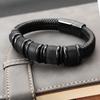 New Classic Men's Leather Bracelet Hand-woven Multi-layer Combination Stainless Steel Accessory Fashion Charm Jewelry Wholesale