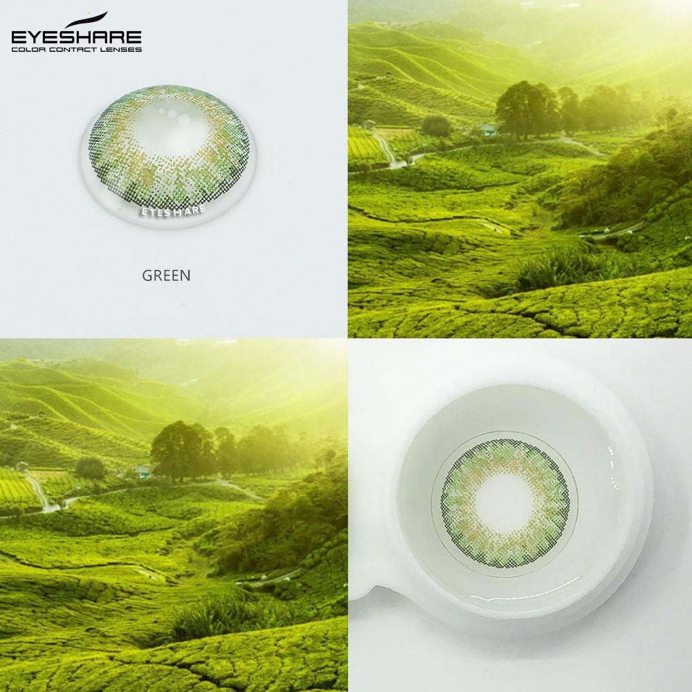 Eyeshare Lentile de contact Color Softlens 1 pereche Seria 3TONE Lentile de contact colorate Ochi Utilizare anuală Contacte cosmetice