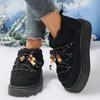 Large size thick-soled snow boots for women's autumn and winter new velvet thickened warm cotton shoes for women