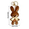 Bow Decoration Key Holders PU Leather Bag Pendant New Bunny Keychain  Gift