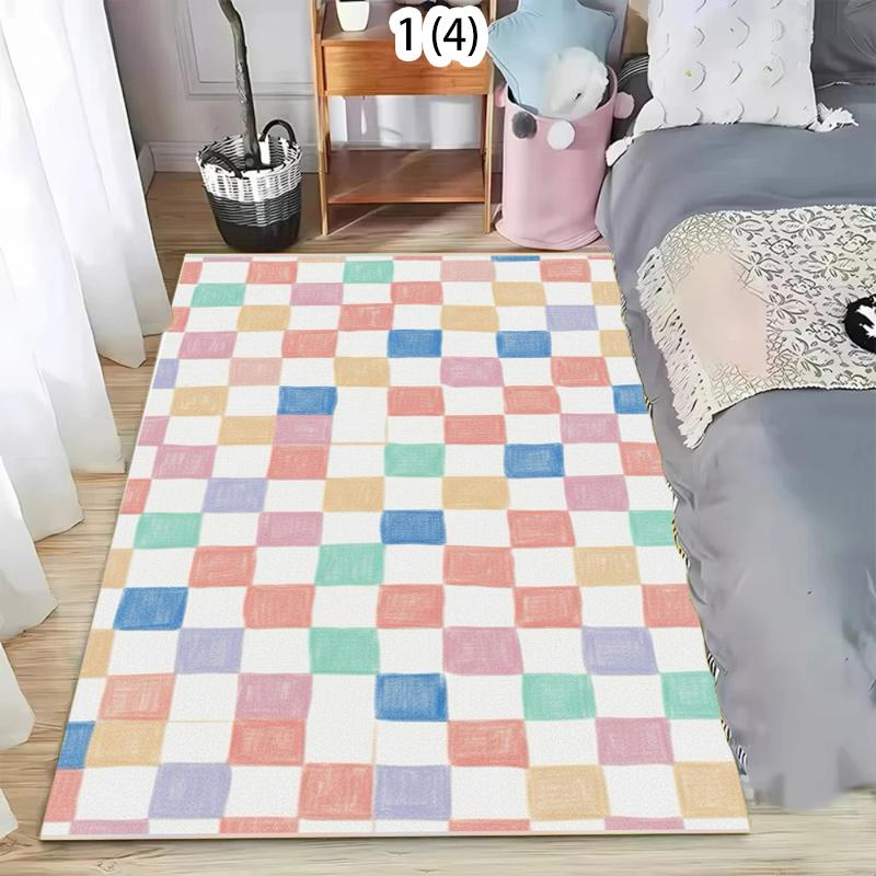 

Macaron Color Carpet Mat Rug Home Decoration Living Room Bedroom Floor Decor Pastel Geometric Modern Style Non Slip Rugs 40x60cm