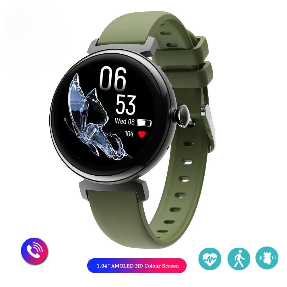 

Bluetooth Call Smart Watch Screen Always Display 1.04 Inch Screen Fashion Ladies Smartwatch Metal Body Small Screen Watch