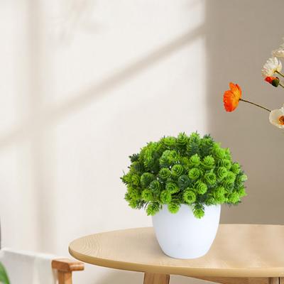 Plant Bonsai Easy Care Vivid UV-resistant Pretty Small Grass Plants Pot Ornament for Wedding