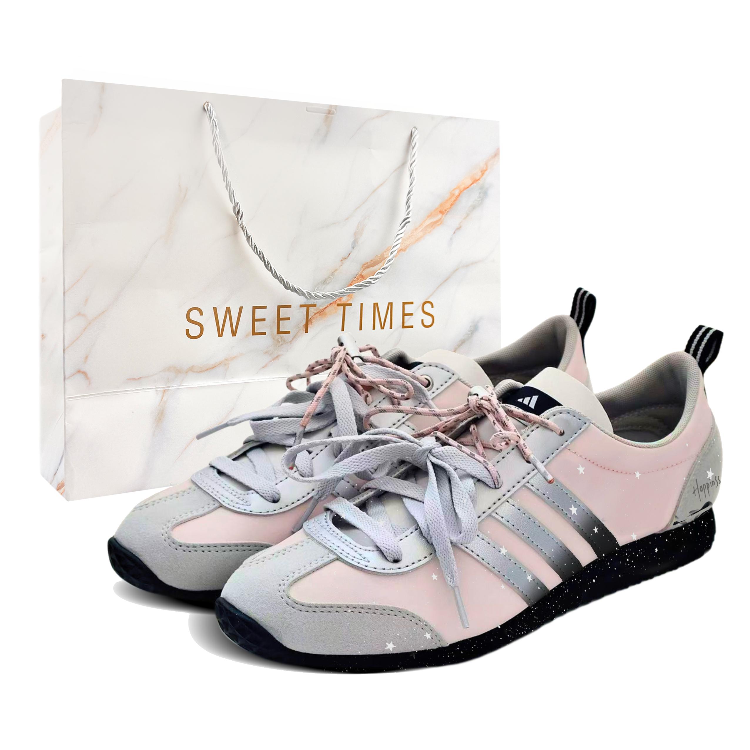

Adidas VS JOG 2.0 Height Increasing Low top German Army Trainers Unisex Peach Pink JR4653(Team1053-BOX) 39⅓