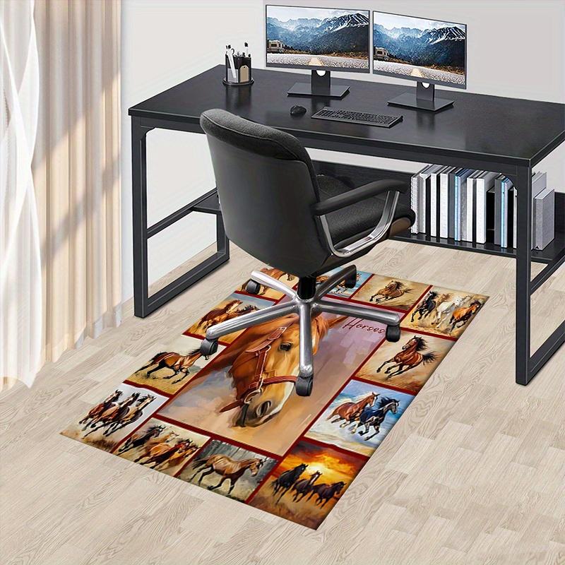 1 Stück Pferd, Reitsport, Pferdekunst Büro Teppich Weich Polyester Eingangsteppich Waschbar Rutschfest Machi