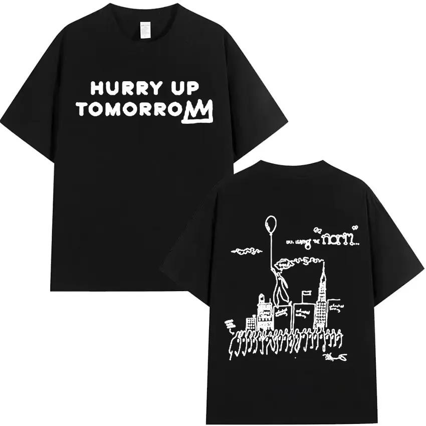 Pop-Sänger Künstler The Weeknd Doppelseitiger Druck T-Shirt Herrenkleidung T-Shirt Ästhetisch Baumwolle T-Shirt Kurze Ärmel
