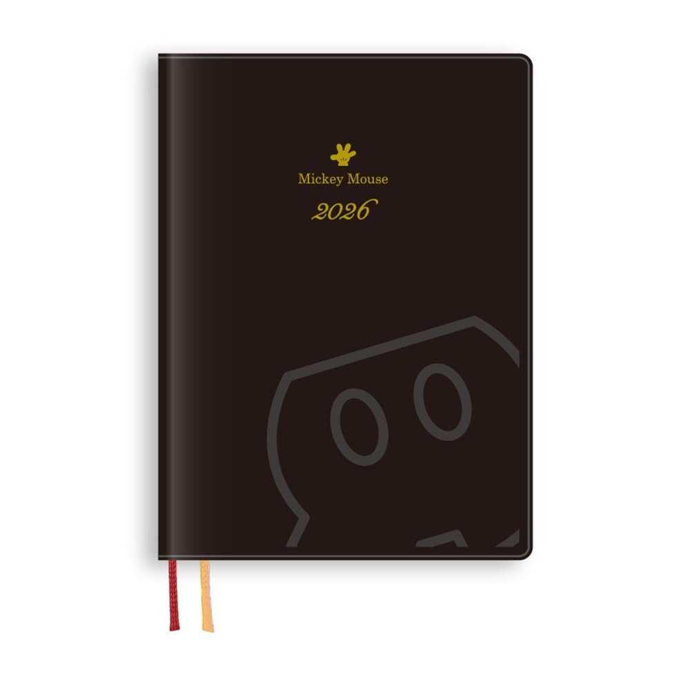Daigo 2026 Disney Weekly Mickey December 2025 Start Planner, Left, B6, Mouse, Black, E6160,