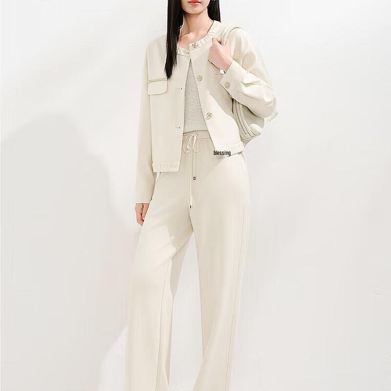 JZ.ANNAKOU Women's Elegant TR Twill Short Jacket