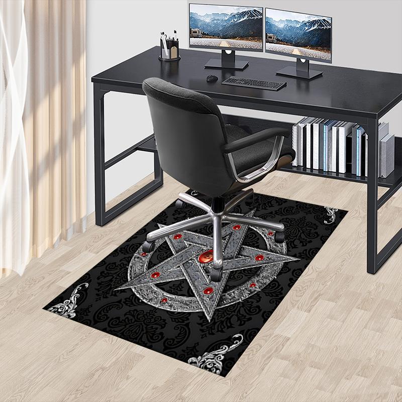 1PC Star Circle Extra Large Non Slip Floor carpet, Office, family, bedroom Large Area Rug Indoor Rugs, Vibrant Colors